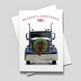 Holiday Wreath on Truck Card