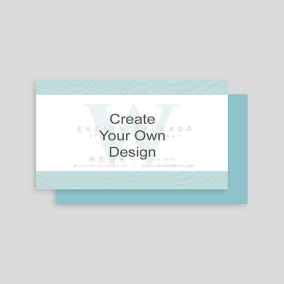 business card with abstract design and customizable text area