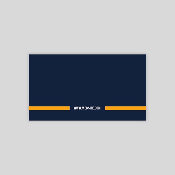 navy background with orange stripes and customizable text area