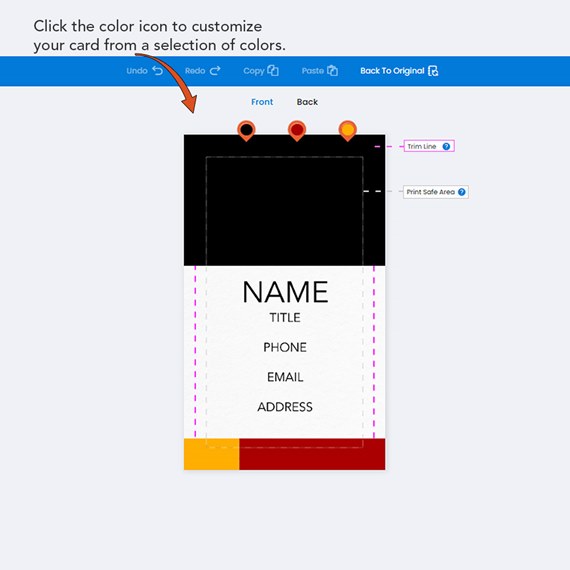 customizable text area with black and white sections