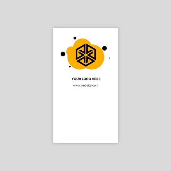 customizable text area, logo placeholder