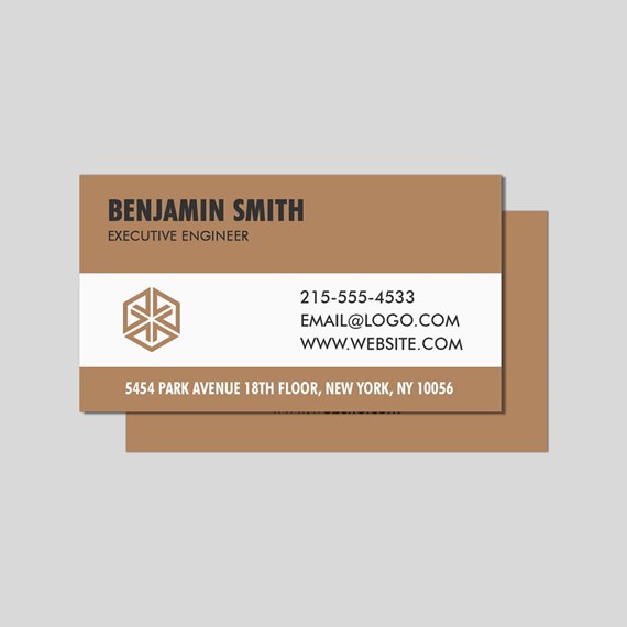 business card design with logo placeholder