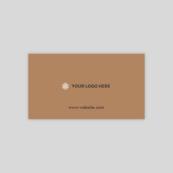 business card design with logo placeholder and website URL