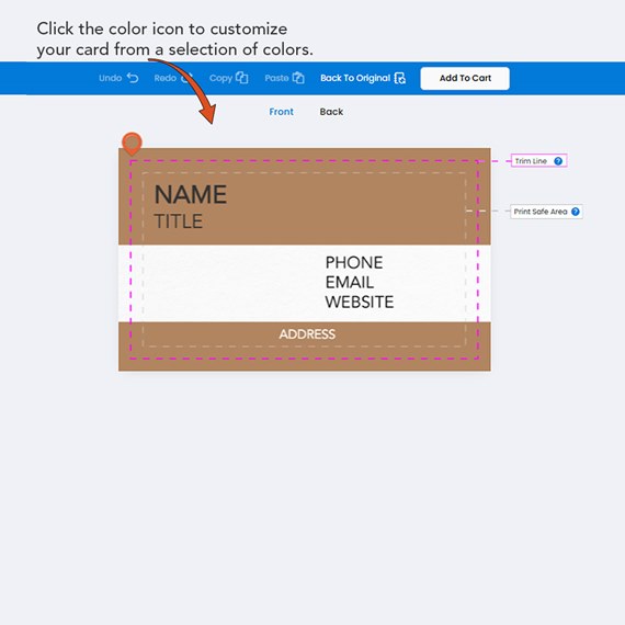 business card design with contact information area