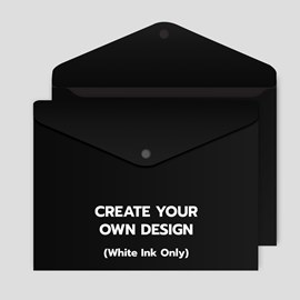 Snap Close Black Poly Envelope