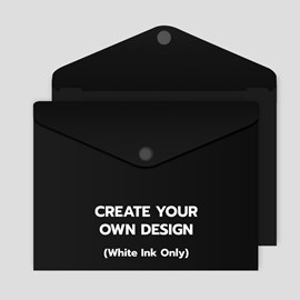 Velcro Close Black Poly Envelope