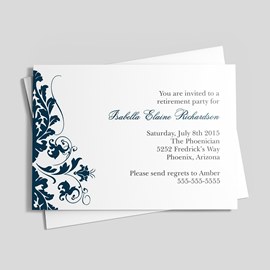 Damask Dark Blue