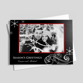 White Swirl Photo Card