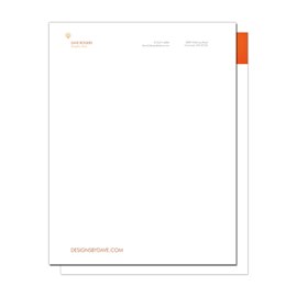 Bold Orange Line Letterhead