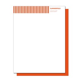 Bold Orange Stripe Letterhead
