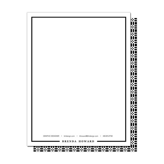 Basic Border Letterhead Laser & Inkjet Printer Paper - Brights (Black, 100  Pack)