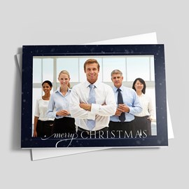 Midnight Snowflakes Photo Card