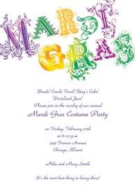 Mardi Gras! Party Invitation
