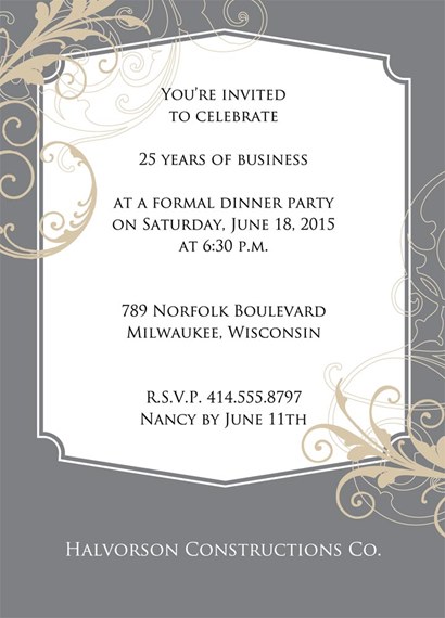 Elegant Details Party Invitation