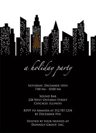 City Lights Holiday Invitation