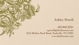 Blossoming Spiral Business Cards
