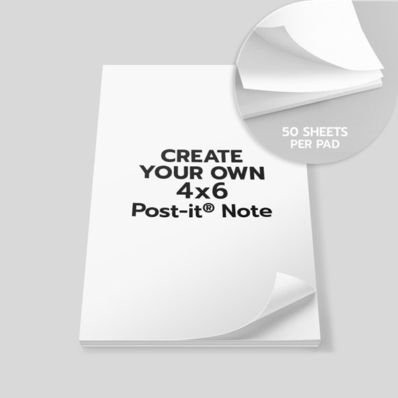 Custom Non-Adhesive Scratch Pads (25 Sheets, 3 x 6)