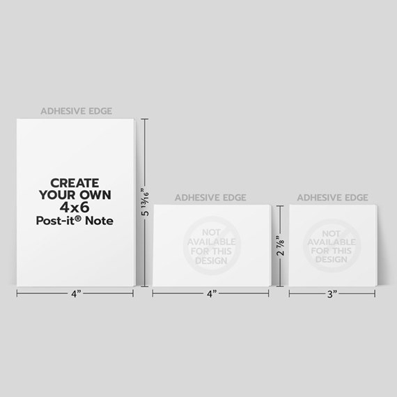 Custom 4x6 Post-It® Notes by 123Print