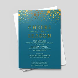 Teal Confetti Cheers Invitation