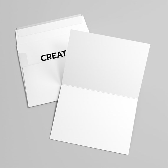 5X7 Blank Flat Cards - 110LB Index - (Paper Color: Green)
