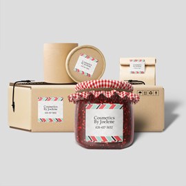 Beauty On The Go Square Label