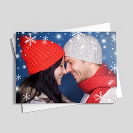 Simple Snowflakes Photo Card