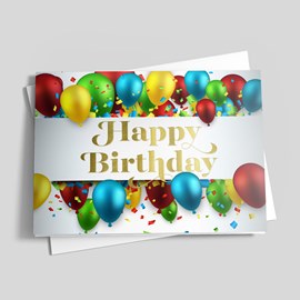 Balloon Banner Birthday Card