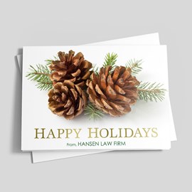 Simply Elegant Pines Holiday Card