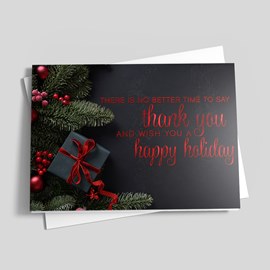 Scarlet Evening Holiday Card