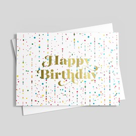 Colorful Dots Display Birthday Card