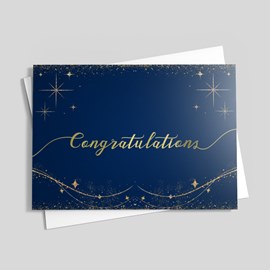 Golden Stars Congratulations Card