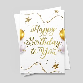 Golden Birthday Card