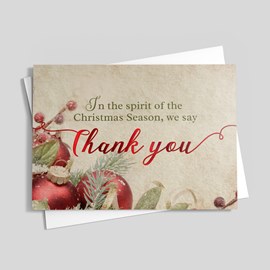 Graceful Thanks Holiday Card