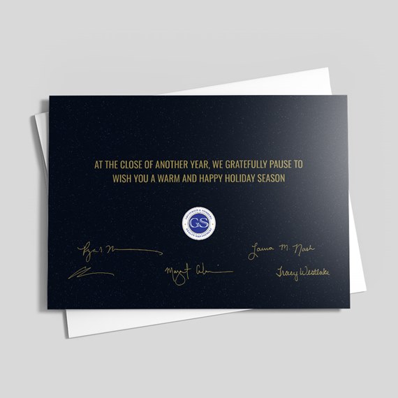 holiday card back