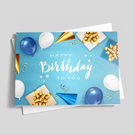 Blue Dreams Birthday Card