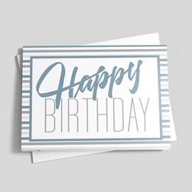 Cool Stripes Birthday Card