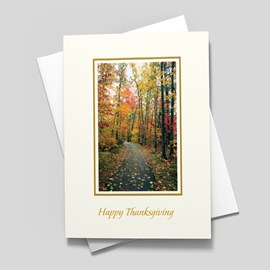 Autumn Walk Thanksgiving Card