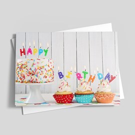 Sprinkle Cakes Birthday Card