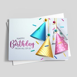 Paper Hats Birthday Card