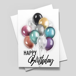 Cool Balloons Birthday Card