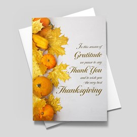 Gratitude Gild Thanksgiving Card