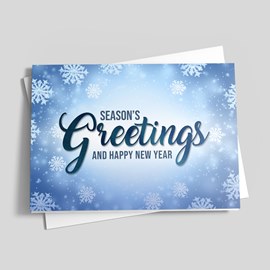 Sapphire Snowstorm Holiday Card