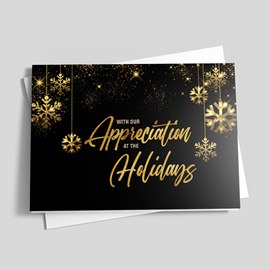 Luxe Snowflakes Holiday Card