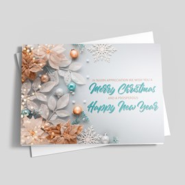 Soft Flowers Holiday Card