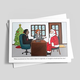Santa's Meeting Holiday Card