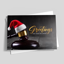 Santa's Gavel Holiday Card