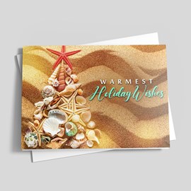 Seashell Tree Holiday Card