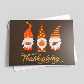Autumn Gnomes Thanksgiving Card