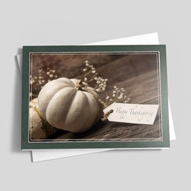 Pumpkin Tag Thanksgiving Card