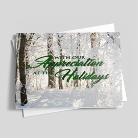 Snowy Woods Holiday Card